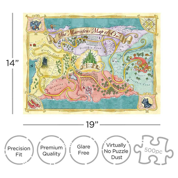 The Wizard of Oz Map 500pc Puzzle