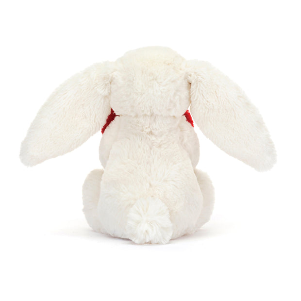 Jellycat - Bashful Red Love Heart Little Bunny Cream & Red