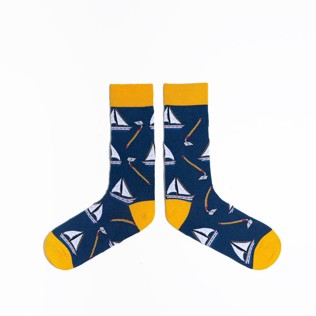 Spencer Flynn - Hoes And Boats - Men's Crew Socks