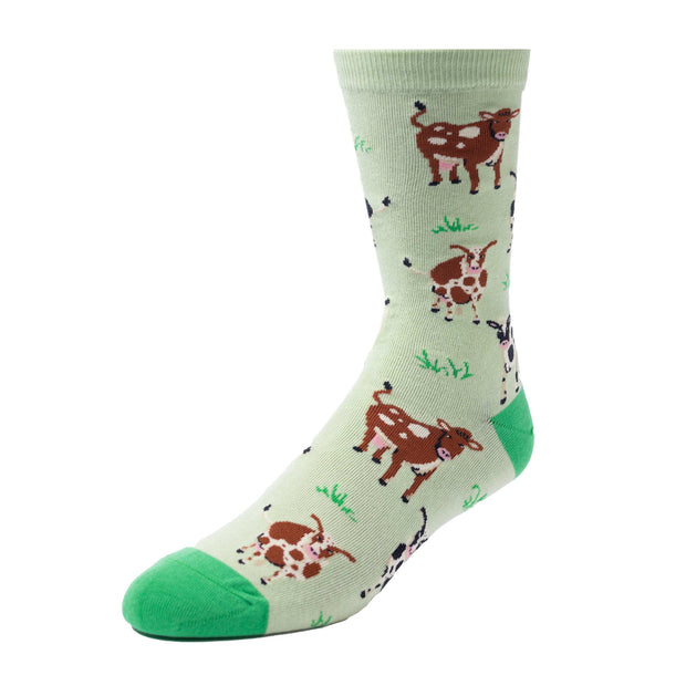 Spencer Flynn - Cottonfield Cows - Women's Crew Socks