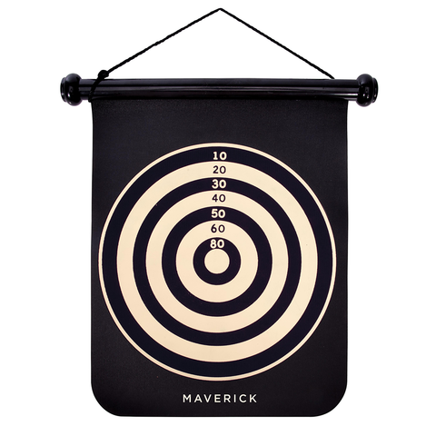 Maverick - Magnetic 2 in 1 Darts Set - Black