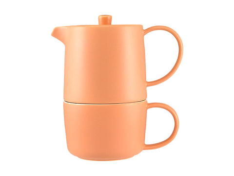 Maxwell & Williams - Cafe Life -Tea for One With Infuser Gift Boxed (Apricot)