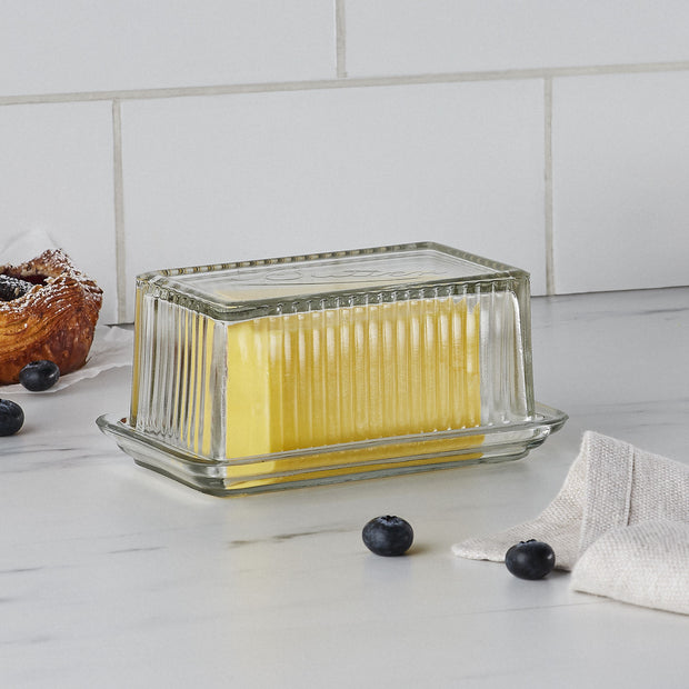 Davis & Waddell - Eltham Glass Butter Dish Clear