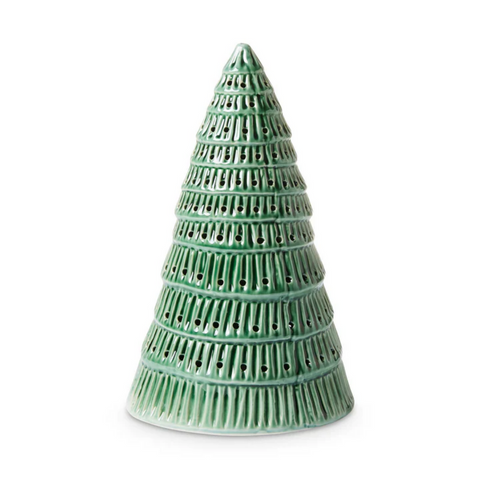 Madras Link - Green Christmas Tree Table Decoration Large