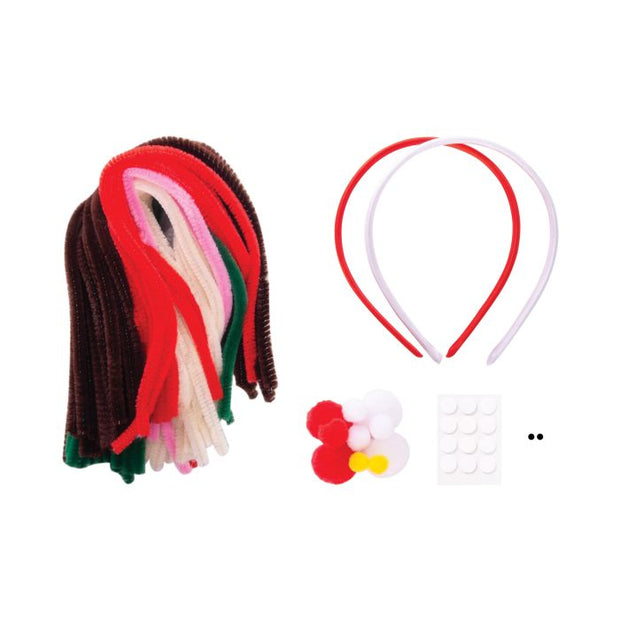 Discovery Zone - Make Your Own Festive Headbands 2pcs Set Multi-Coloured