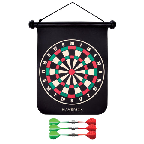 Maverick - Magnetic 2 in 1 Darts Set - Black