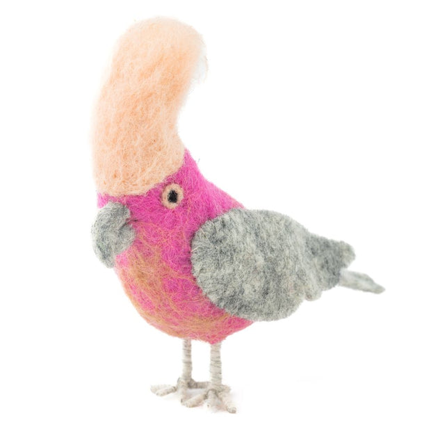 Handmade Felted Pink Galah