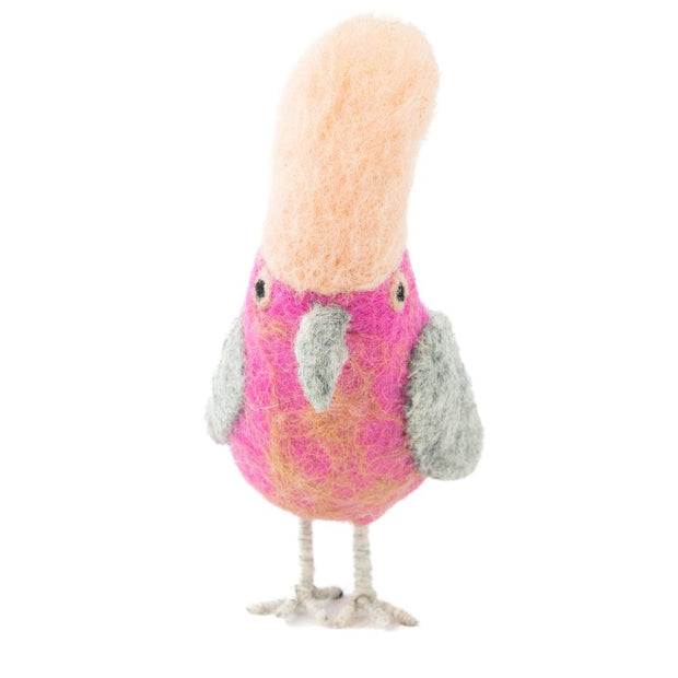 Handmade Felted Pink Galah