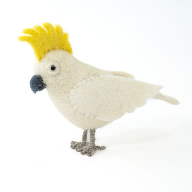 Handmade Felted Cockatoo