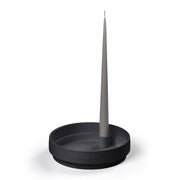 Aery - Orbital Step Ceramic Candle Holder - Black