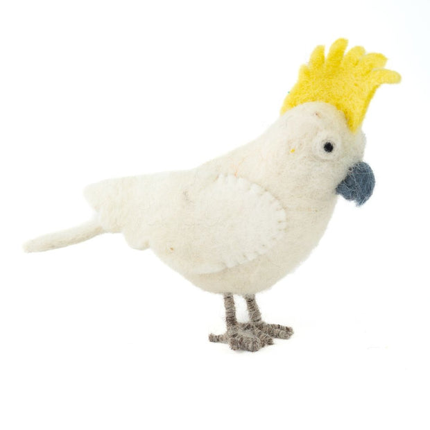 Handmade Felted Cockatoo