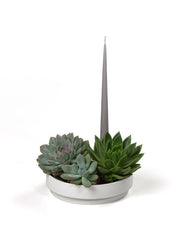 Aery - Orbital Step Ceramic Candle Holder - White