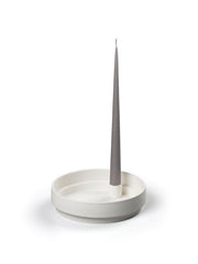 Aery - Orbital Step Ceramic Candle Holder - White