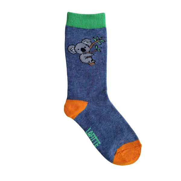 Lafitte Kids Socks - Koala Socks - Marle Blue 12-24 Months