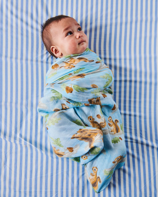 Kip & Co - Squirrel Scurry Bamboo Swaddle