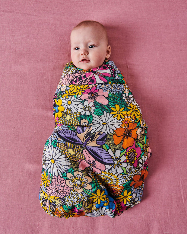 Kip & Co - Bliss Floral Bamboo Swaddle