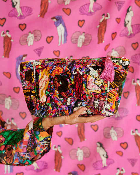 Kip & Co x Jenny Kee - Goddesses Velvet Toiletry Bag