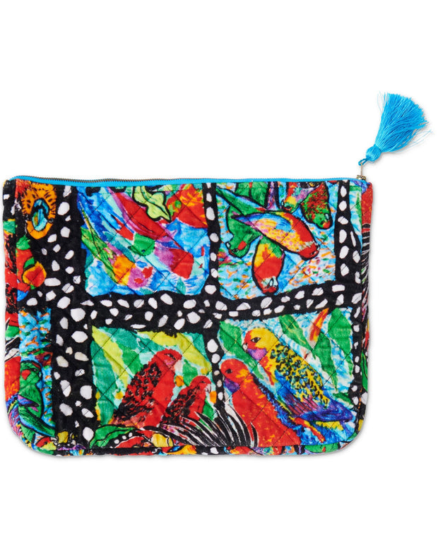 Kip & Co x Jenny Kee - Parrots & Cockatoos Velvet Laptop Case