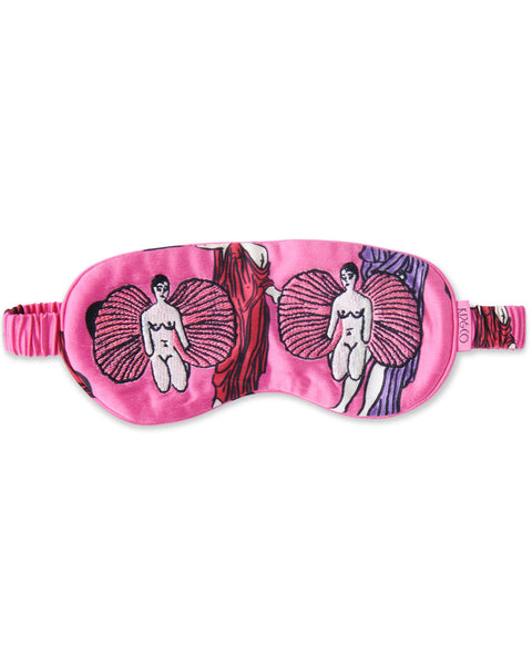 Kip & Co x Jenny Kee -  Parrots & Cockatoos Pretty In Pink Silk Eye Mask