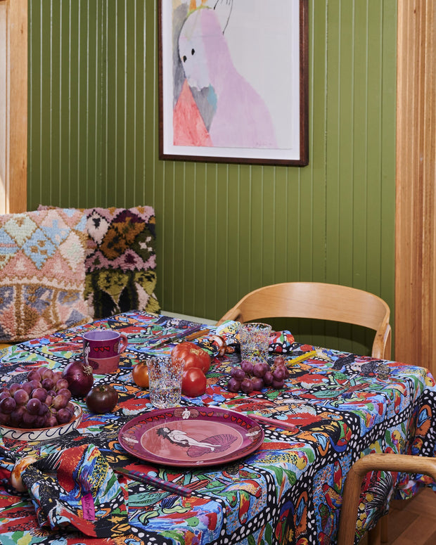 Kip & Co x x Jenny Kee - Parrots & Cockatoos Linen 4P Napkin Set