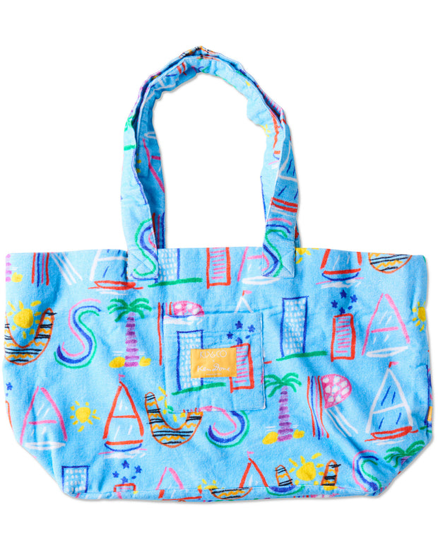 Kip & Co x Ken Done - Australia Mate Terry Oversized Beach Bag