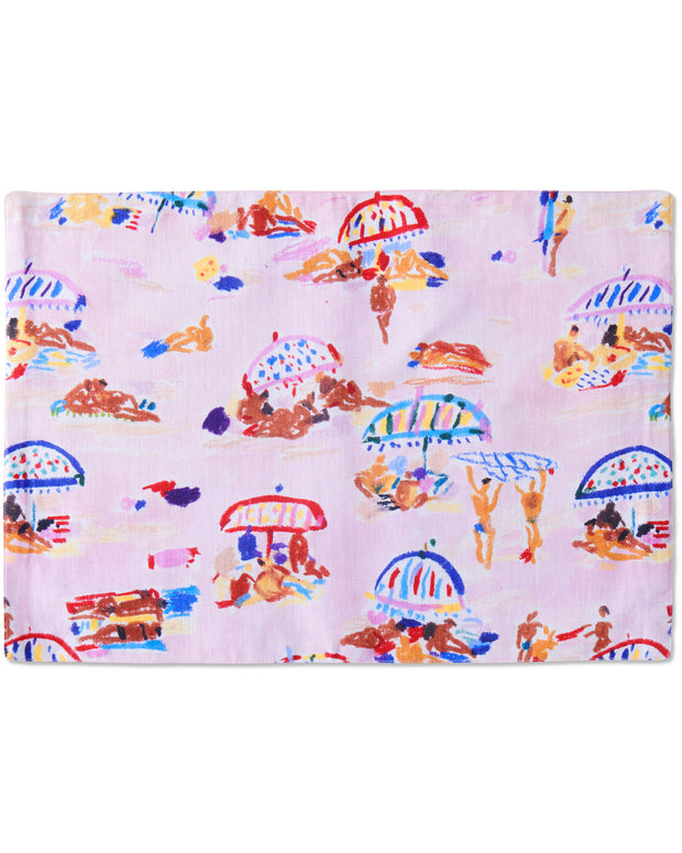 Kip & Co x Ken Done - Beach Days Linen 4P Placemat Set