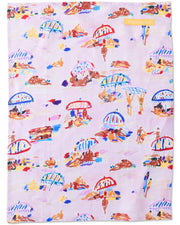 Kip & Co x Ken Done - Beach Days Linen Tea Towel