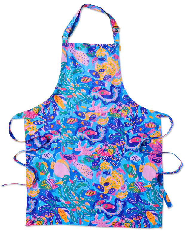 Kip & Co x Ken Done - Reef Garden Linen Apron