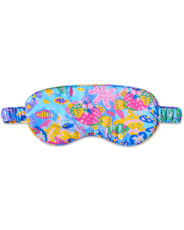 Kip & Co x Ken Done - Reef Garden Silk Eye Mask