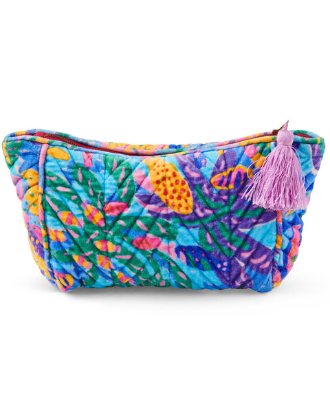 Kip & Co x Ken Done - Reef Garden Velvet Toiletry Bag