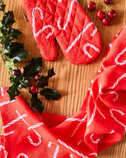 Kip & Co - Candy Cane Red Oven Mitt