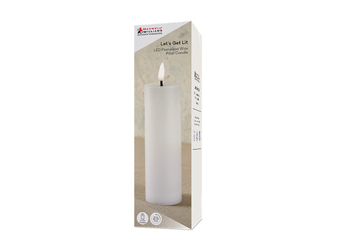 Maxwell & Williams - Let's Get Lit LED Flameless Candle 7.5x15cm Natural Gift Boxed