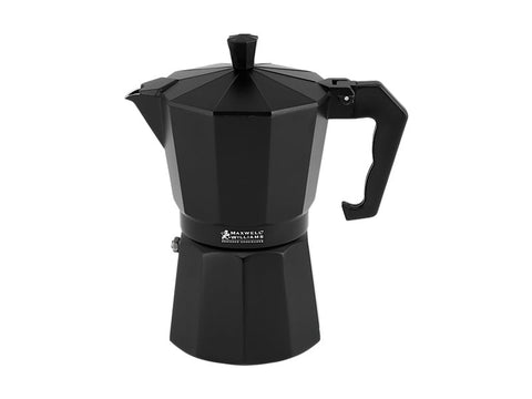 Maxwell & Williams - Blend - Traditional Stovetop Espresso Maker 6cup Gift Boxed (Black)