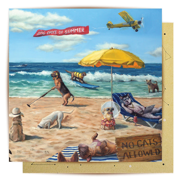 La La Land - Greeting Card Dog Beach