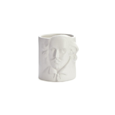 William Shakespeare White Ceramic Pencil Holder