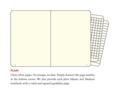 Leuchttrum - Notebook Hardcover Medium (A5), 251 pages, Plain, Light Grey