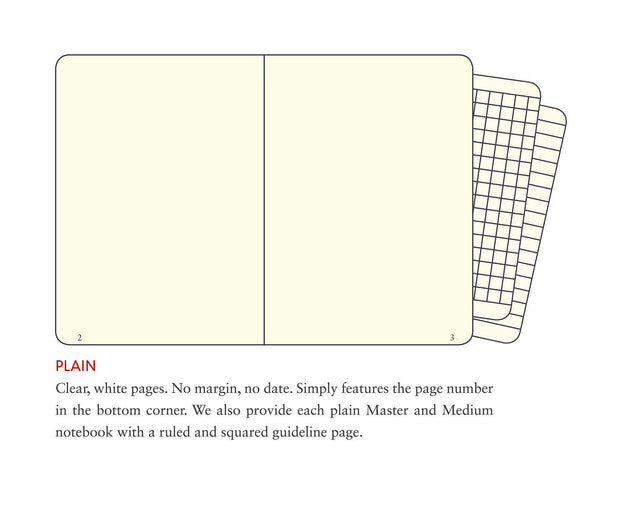 Leuchttrum - Notebook Hardcover Medium (A5), 251 pages, Plain, Light Grey