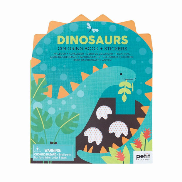 Petit Collage - Colouring Book with Sticker - Dinosaurs