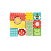 Petit Collage - Busy Garden Wooden Discovery Blocks
