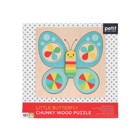 Petit College - Chunky Wood Puzzle - Little Butterfly