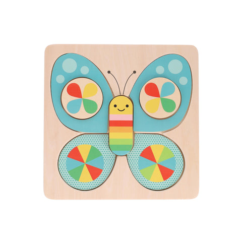 Petit College - Chunky Wood Puzzle - Little Butterfly