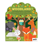 Petit Collage - Colouring Book With Sticker - Woodland