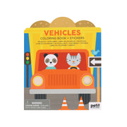 Petit Collage - Colouring Book With Stickers - Vehicles