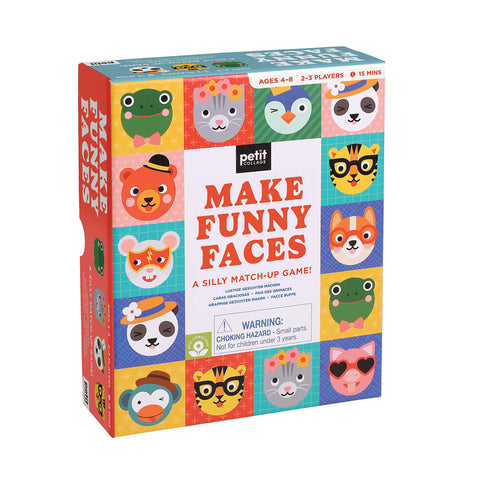 Petit Collage Make Funny Faces-Matching Game Multi-Coloured 15x5x17cm