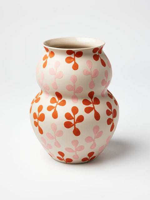 Jones & Co - Happy Vase Wide Clover Pink