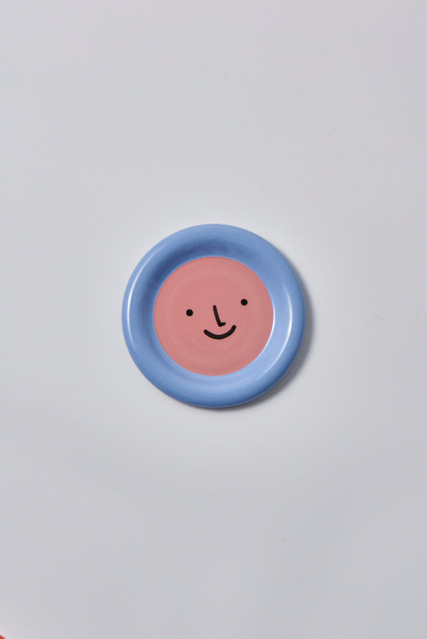 Jones & Co - Smiley Plate - Pink/Blue