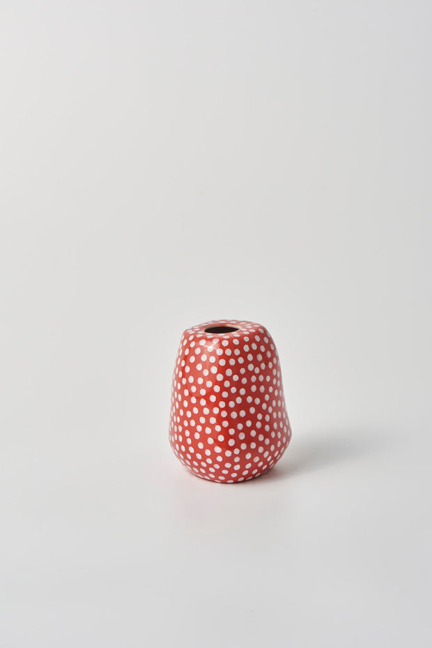 Jones & Co - Facet Vase Medium Red Spot