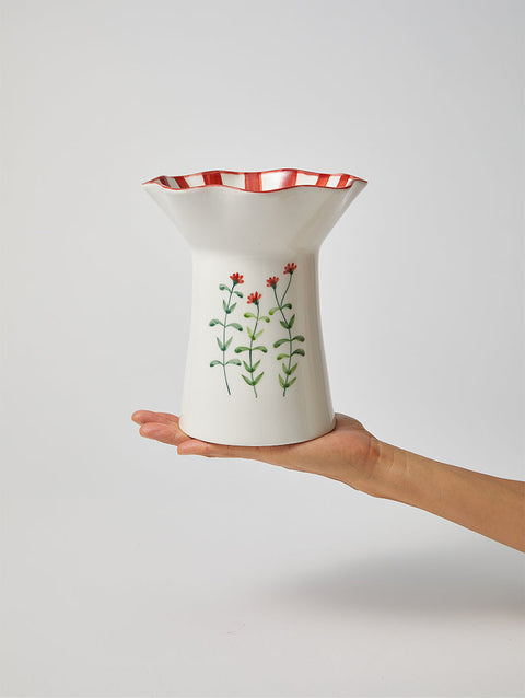 Jones & Co - Blossom Tall Red Vase