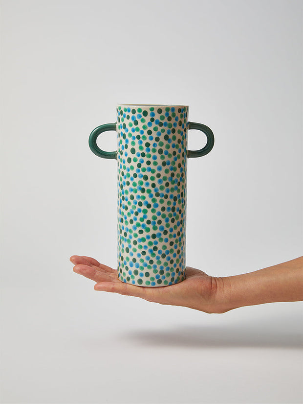 Jones & Co - Griffe Green Spot Tall Vase