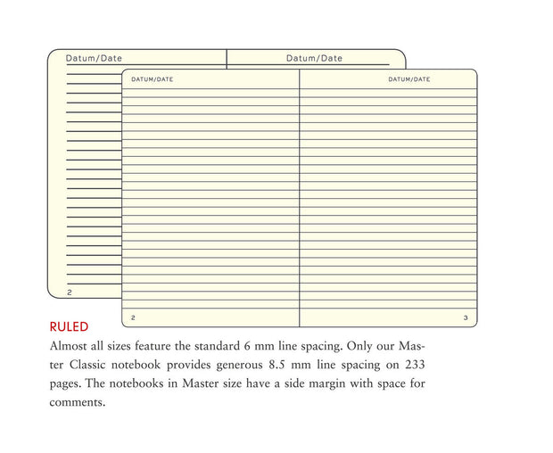 Leuchttrum - Notebook Medium (A5) Hardcover, 249 Numbered Pages, Ruled, Lemon